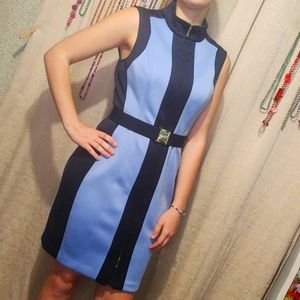 Tommy Hilfiger Blue Color Block Sheath Dress 8